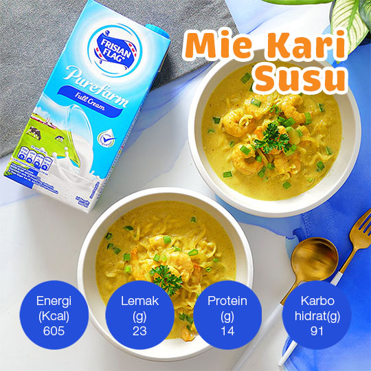 Mie Kari Susu: 2 Porsi